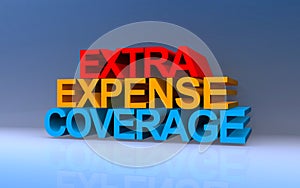 extra expense coverage on blue photo