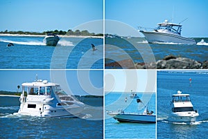 Extra large format boating montage photo