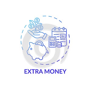 Extra money concept icon