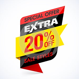 Extra Sale banner, special offer photo