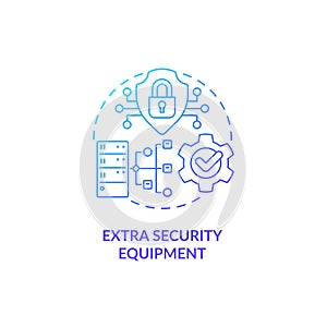 Extra security equipment blue gradient concept icon