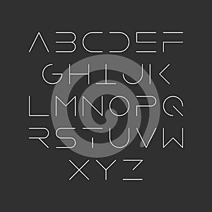 Extra thin line style font