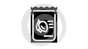 extra virgin olive oil sachets glyph icon animation