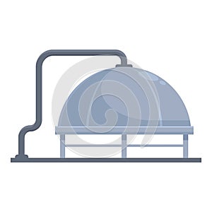 Extract gas tank icon cartoon vector. Pipe line transport