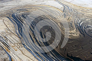 Extraction of minerals. Open-pit coal field