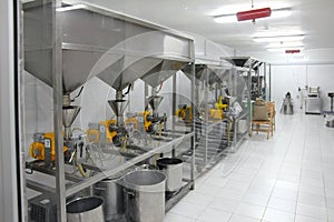 Extraction of oils in factory