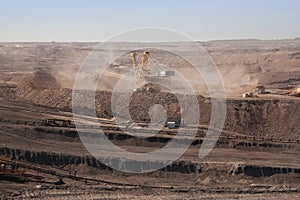 Extractive machines in opencast mine