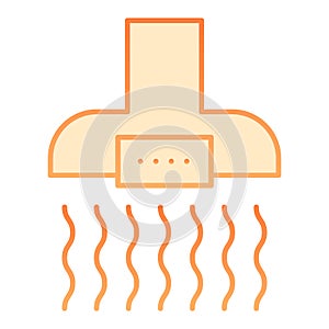 Extractor hood flat icon. Household orange icons in trendy flat style. Kitchen exhaust gradient style design, designed