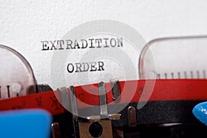 Extradition order concept