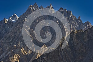 Extraordinarily beautiful Passu Cathedral Mountain Peak in Passu Valley