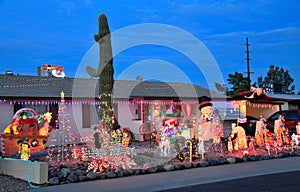 Tempe , Arizona: Illuminated Christmas Home - Joy to the World!