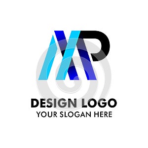 Extraordinary MP letter logo design