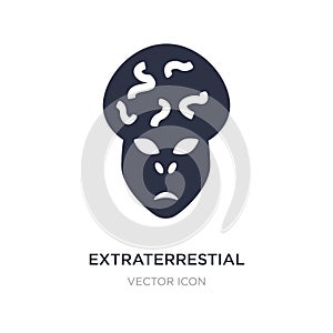 extraterrestial head icon on white background. Simple element illustration from Astronomy concept