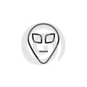 Extraterrestrial alien face outline icon