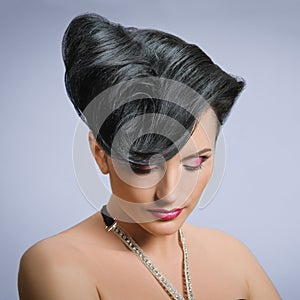 Extravagant female hairstyle