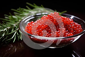 Extravagant Red caviar. Generate Ai