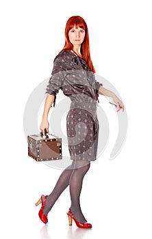 Extravagant Woman With Suitcase