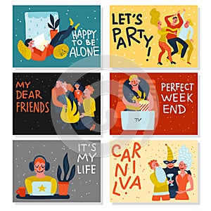 Extraversion Introversion Horizontal Cards