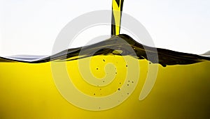 Extravirgin olive oil splash, extravirgin olive oil flowing, 3d illustration