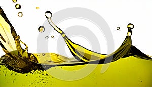 Extravirgin olive oil splash, extravirgin olive oil flowing, 3d illustration