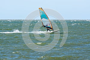 Extreem watersport in cold water of North Sea