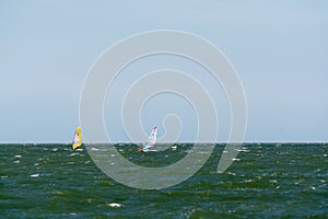 Extreem watersport in cold water of North Sea