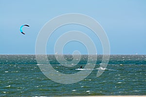 Extreem watersport in cold water of North Sea