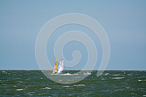 Extreem watersport in cold water of North Sea