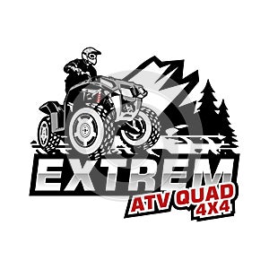 Extrem atv squad illustration vector photo