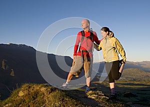 Extreme Athletes Exercising in the Mountains Concept