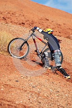 Extreme bike uphill