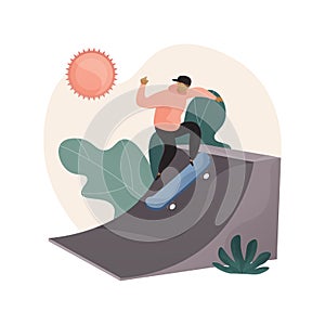 Extreme camp abstract concept vector illustration.