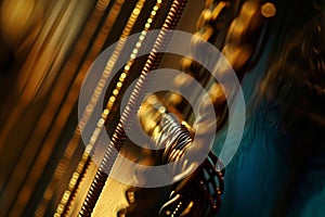 Vibrating Guitar String Close-Up