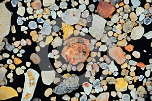 Extreme close-up of coral sand grains