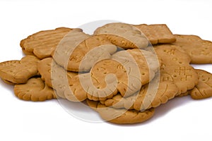 Extreme close-up image of chocolate chips cookies