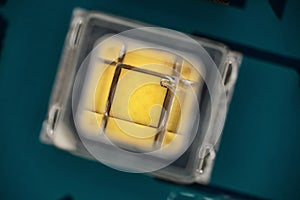 Extreme close up of light-emitting diode, LED