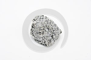 Granodiorite rock over white