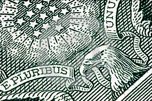 Extreme close up of one US dollar.