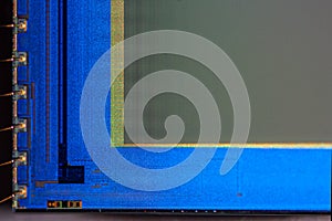 Extreme close-up of pixels of the digital camera sensor.