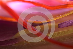 Extreme close up of a saffron flower