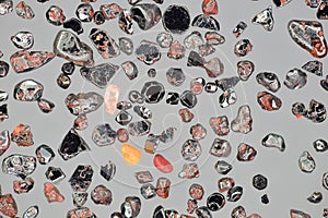 Extreme close-up of the volcanic sand grains