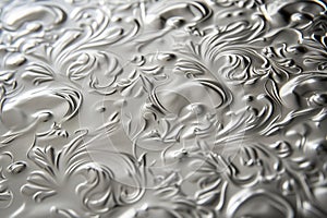 extreme closeup of a glossy embossed pattern on a giftwrapping paper