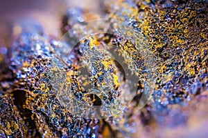 Extreme closeup of a guitar string