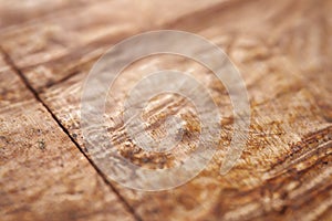 Extreme closeup of an old book from the side