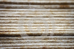 Extreme closeup of an old book from the side