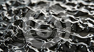 An extreme closeup of a superhydrophobic surface highlighting the variations and differences in texture across the photo