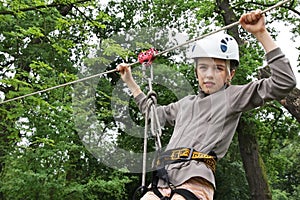 Extreme downhill on ziplines