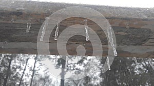 Extreme icicles on 2x4 photo