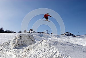 Extreme Jump with springboard photo