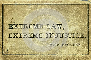 Extreme law Proverb photo